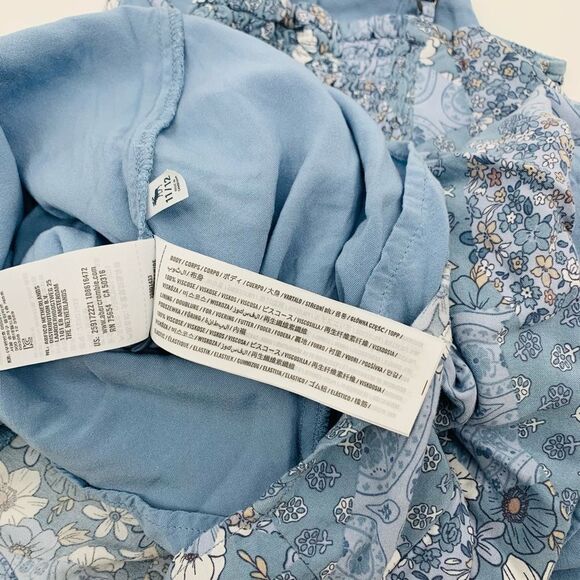 Abercrombie Kids | Floral Blue Sleeveless romper - Picture 6 of 7